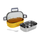 Ecolife Δοχείο Φαγητού Inox Yellow  - Με Χώρισμα 900ml
