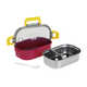Ecolife Δοχείο Φαγητού Inox Deep Rose - Με Χώρισμα 900ml