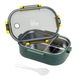 Ecolife Δοχείο Φαγητού Inox Forest Green - Με Χώρισμα 900ml