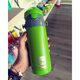Ecolife Ανοξείδωτο Παγούρι Θερμός με Καλαμάκι Green 400ml