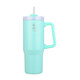 Estia  Straw Tumbler XL Save The Aegean Handled Tumbler Θερμός Ανοξείδωτο  900ml Bermuda Green