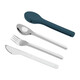 Ecolife  Σετ Ανοξείδωτα Μαχαιροπίρουνα με Θήκη Dusty Blue - Cutlery Set