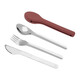 Ecolife  Σετ Ανοξείδωτα Μαχαιροπίρουνα με Θήκη Dusty Red - Cutlery Set