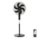 Estia Ανεμιστήρας Stand Επιδαπέδιος Bow 45cm 75w Μαύρος Με Τηλεχειριστήριο
