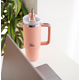 Ecolife Μεταλλικό Ποτήρι Θερμός (Με Καλαμάκι) Flamingo Pink 900 ml
