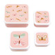 A little lovely company Σετ 4 δοχεία φαγητού Lunch & Snack Box Butterflies