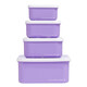 A little lovely company Σετ 4 δοχεία φαγητού Lunch & Snack Box  Unicorn Dreams
