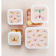 A little lovely company Σετ 4 δοχεία φαγητού Lunch & Snack Box Butterflies