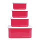A little lovely company Σετ 4 δοχεία φαγητού Lunch & Snack Box Cherries