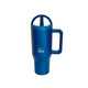 Ecolife Ανακυκλώσιμο Handled Tumbler Θερμός Ανοξείδωτο BPA Free 900ml Blue Marine με Καλαμάκι και Λαβή