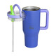 Ecolife Ανακυκλώσιμο Handled Tumbler Θερμός Ανοξείδωτο BPA Free 900ml Blue Purple με Καλαμάκι και Λαβή
