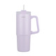 Homely Straw Tumbler Θερμός Ανοξείδωτο 900ml Lavender Fog με Καλαμάκι και Λαβή 01-34528