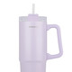 Homely Straw Tumbler Θερμός Ανοξείδωτο 900ml Lavender Fog με Καλαμάκι και Λαβή 01-34528