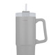 Homely Straw Tumbler Θερμός Ανοξείδωτο 900ml Pebble Gray με Καλαμάκι και Λαβή 01-34542