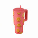 Estia  Θερμός  Straw Tumbler XL SAVE THE AEGEAN  900ml Orange Pop -01-41595