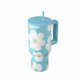 Estia  Θερμός  Straw Tumbler XL SAVE THE AEGEAN  900ml Blue Daisy -01-41618