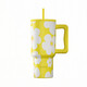 Estia  Θερμός  Straw Tumbler XL SAVE THE AEGEAN  900ml Yellow Daisy -01-41625