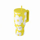 Estia  Θερμός  Straw Tumbler XL SAVE THE AEGEAN  900ml Yellow Daisy -01-41625