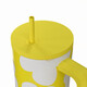 Estia  Θερμός  Straw Tumbler XL SAVE THE AEGEAN  900ml Yellow Daisy -01-41625