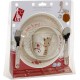 Sophie La Girafe Meal - Time set (a plate, a bowl, a cup and a cutlery set) - Kiwi Version Pink S460006