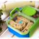 EcoLife Μπλε Φαγητοδοχείο 800ml με 2 Χωρίσματα & Μπωλ – 33-BO-9054